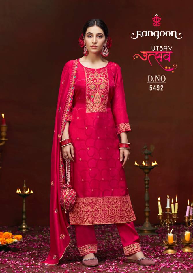 Utsav By Rangoon Khatli Handwork Designer Readymade Suits Wholesale Shop In Surat